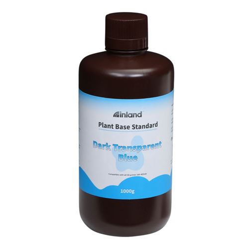 Resina 3D Inland Vegetal Biodegradable Azul oscuro transparente 1.0 kg — vista frontal