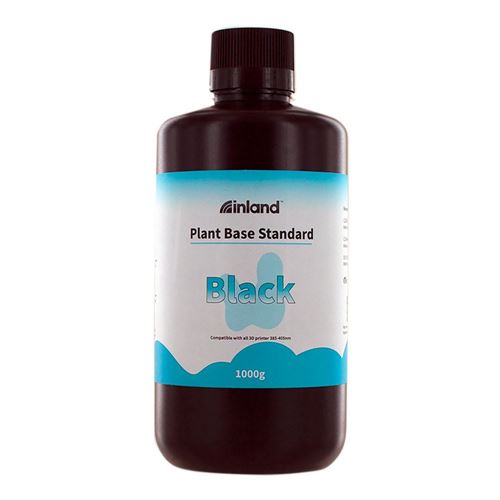Resina 3D Inland Vegetal Biodegradable Negro 1.0 kg — vista frontal