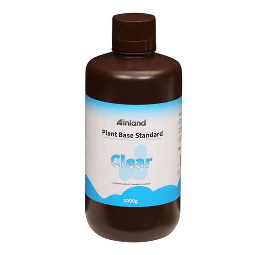 Resina 3D Inland Vegetal Biodegradable Transparente 1.0 kg — vista frontal