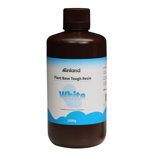 Resina 3D Inland Vegetal Reforzada Biodegradable Blanco 1.0 kg — vista frontal