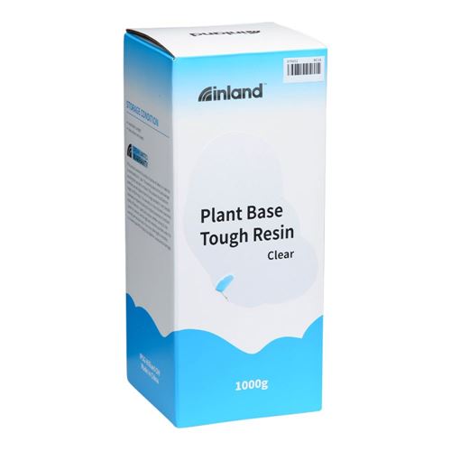 Resina 3D Inland Vegetal Reforzada Biodegradable Transparente 1.0 kg — vista en diagonal