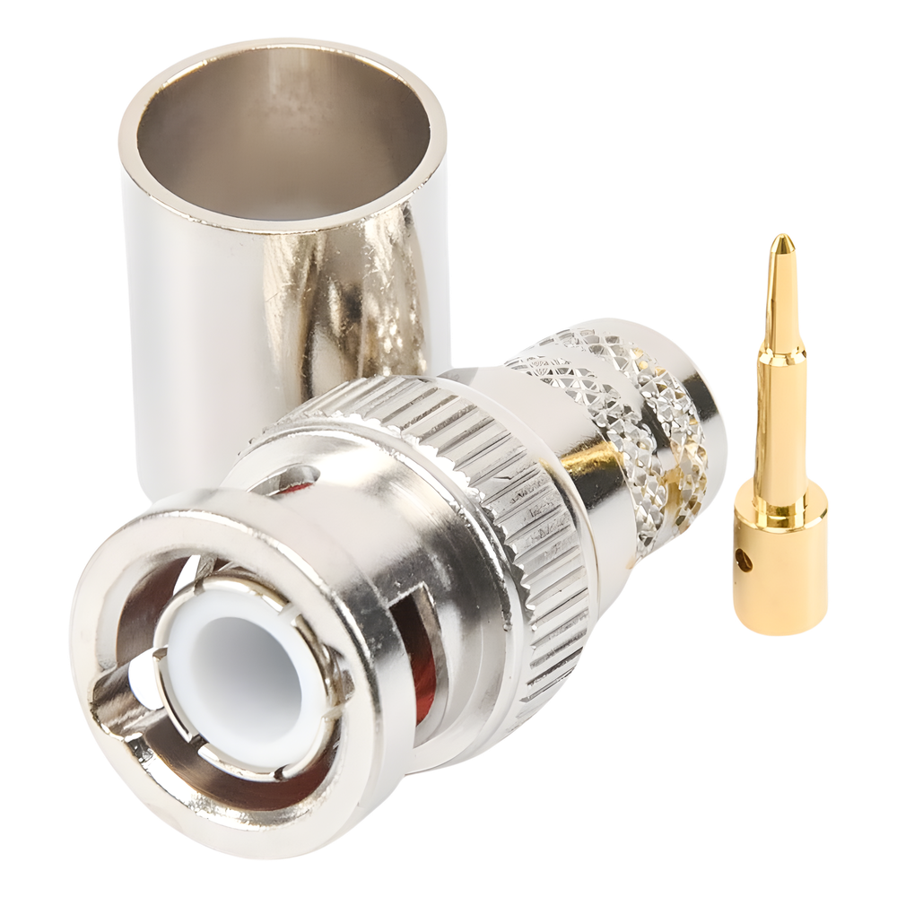 Conector BNC Macho de Anillo Plegable RF Industries RFB-1106-I