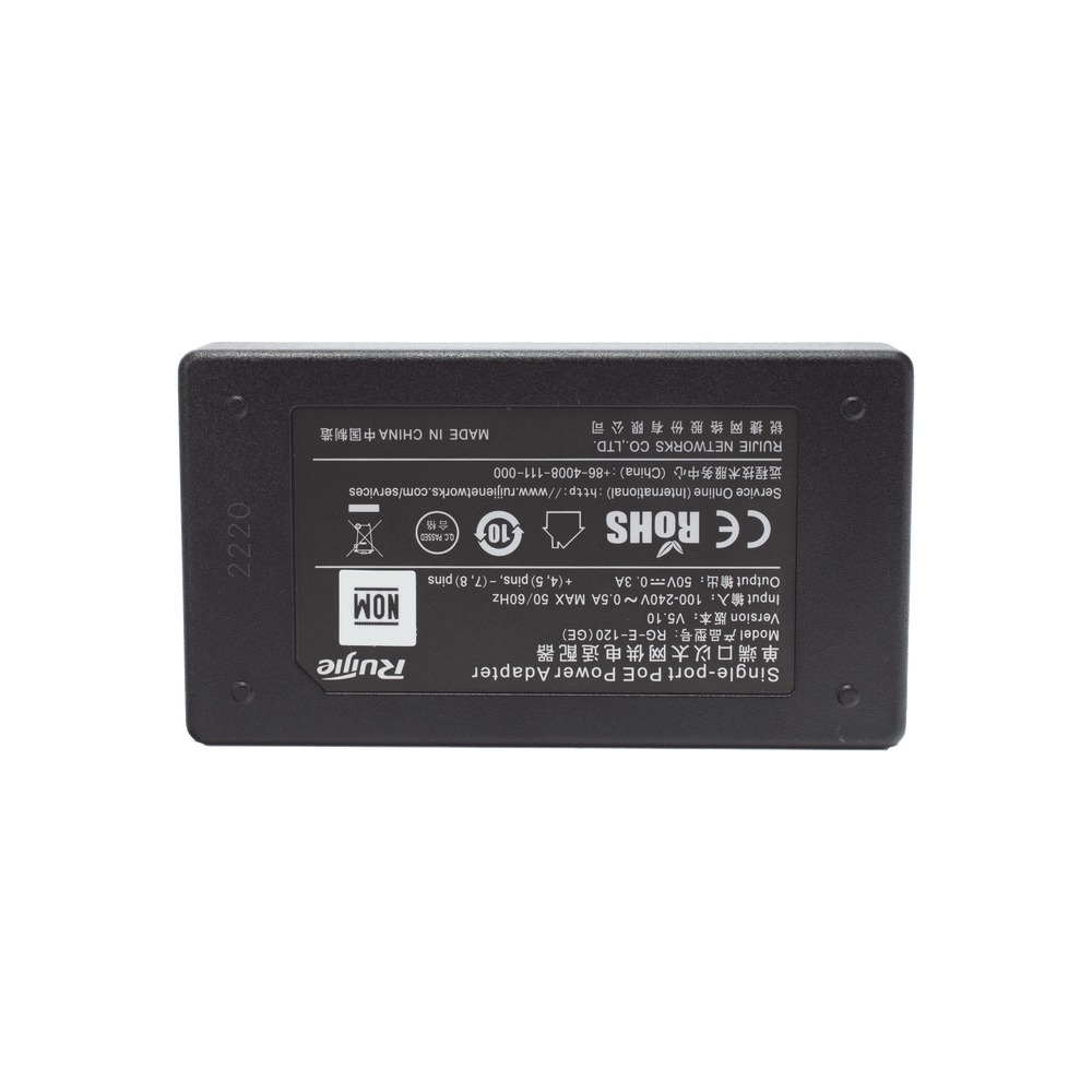 Inyector PoE estándar 802.3af Gigabit Ruijie RG-E-120(GE)