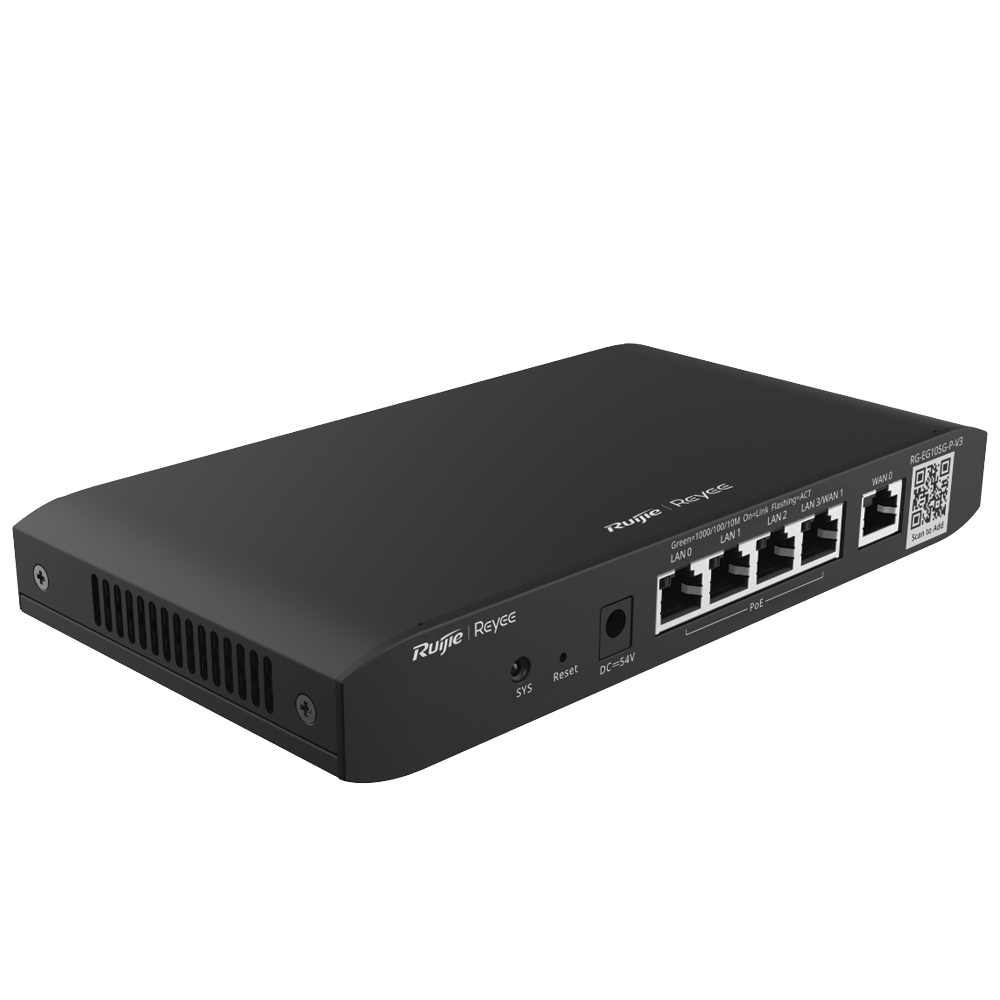 Router Administrable Cloud con POE+ 54W Ruijie RG-EG105G-P-V3 5 puertos