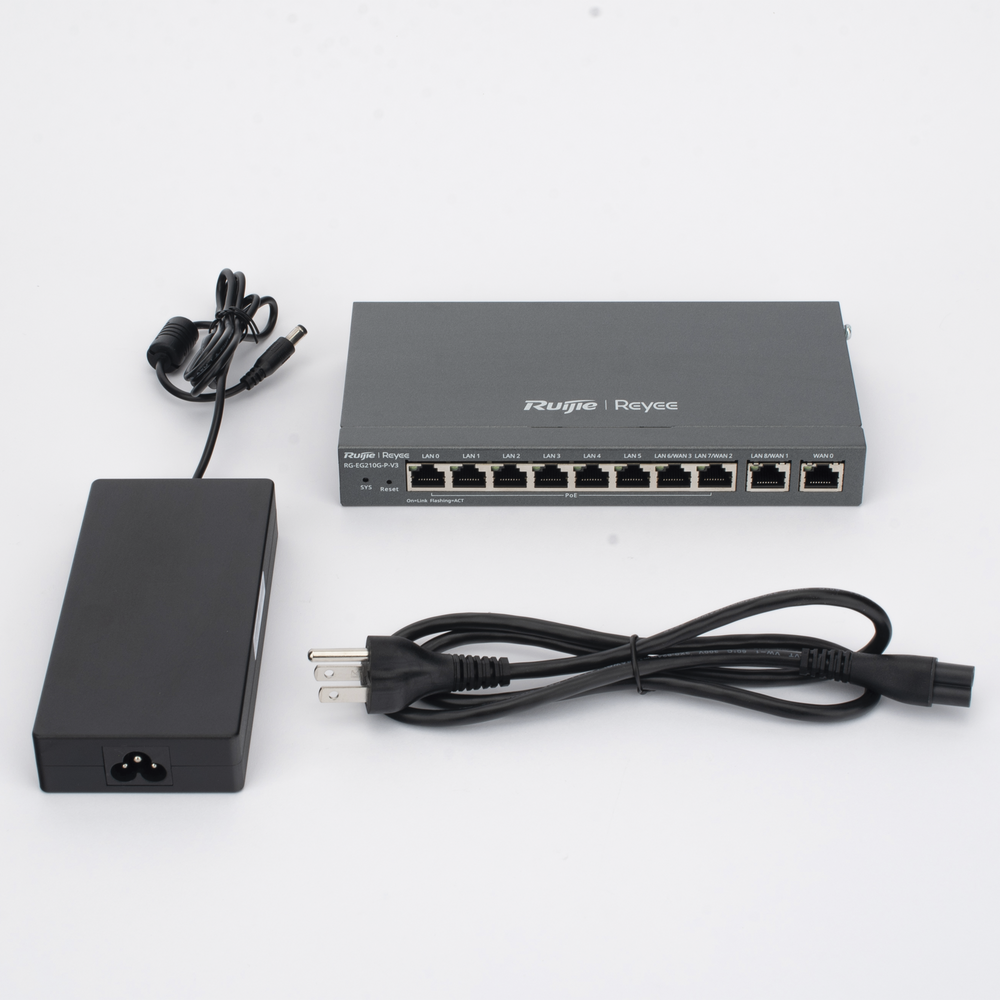 Gateway PoE para 200 usuarios Ruijie RG-EG210G-P-V3 10 puertos
