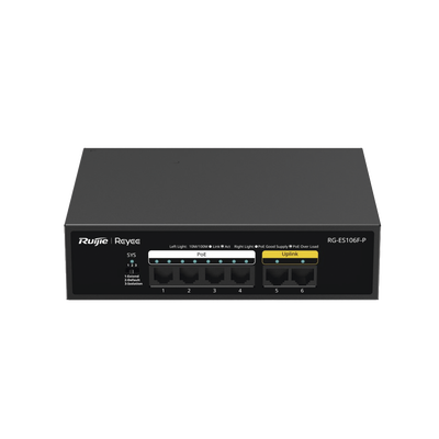 Switch PoE de 6 Puertos 10 Ruijie RG-ES106F-P