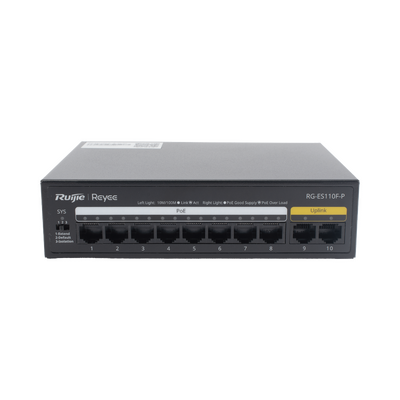 Switch PoE+ con 10 Puertos 10 Ruijie RG-ES110F-P