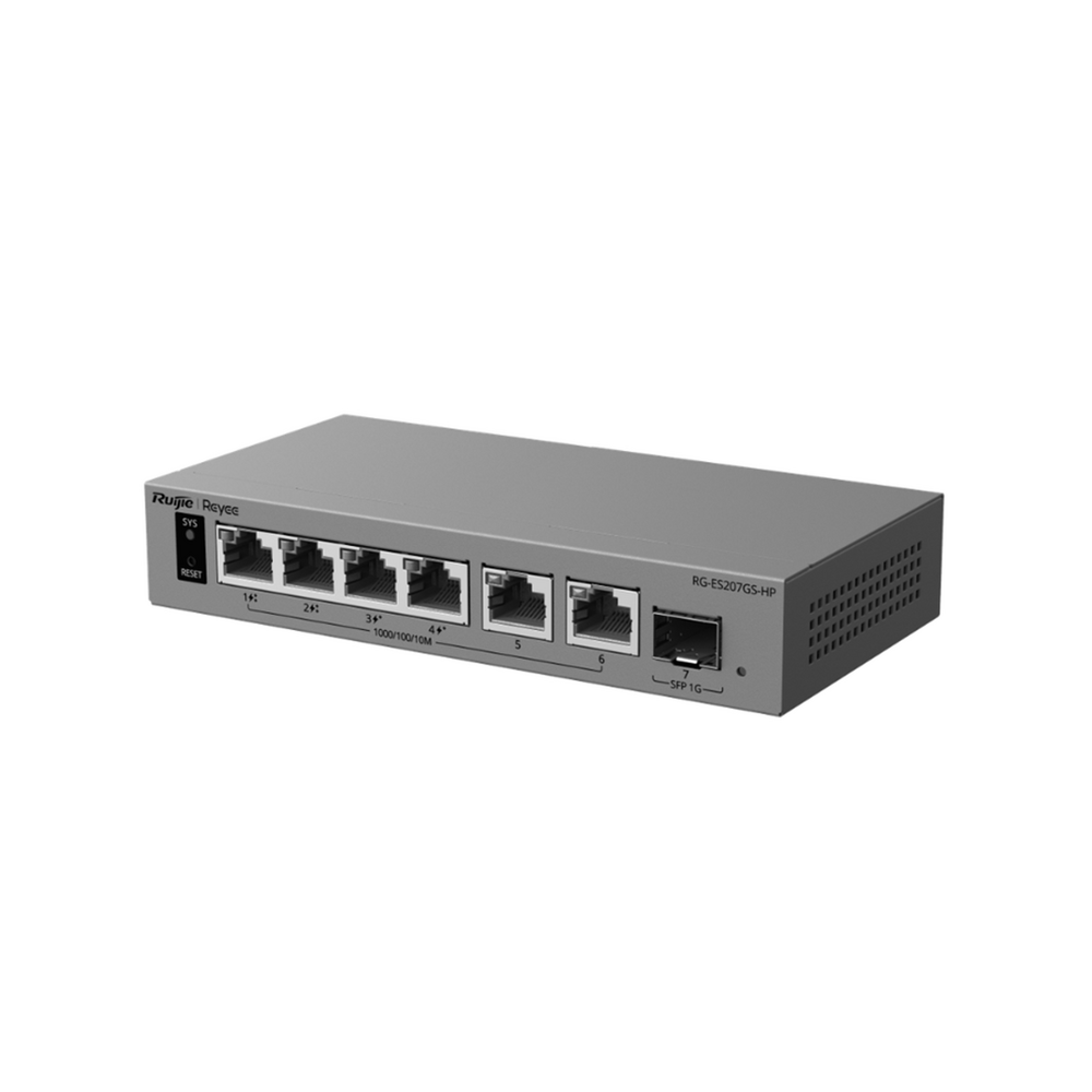 Switch Capa 2 Smart Cloud Managed Ruijie RG-ES207GS-HP 120 W 7 puertos
