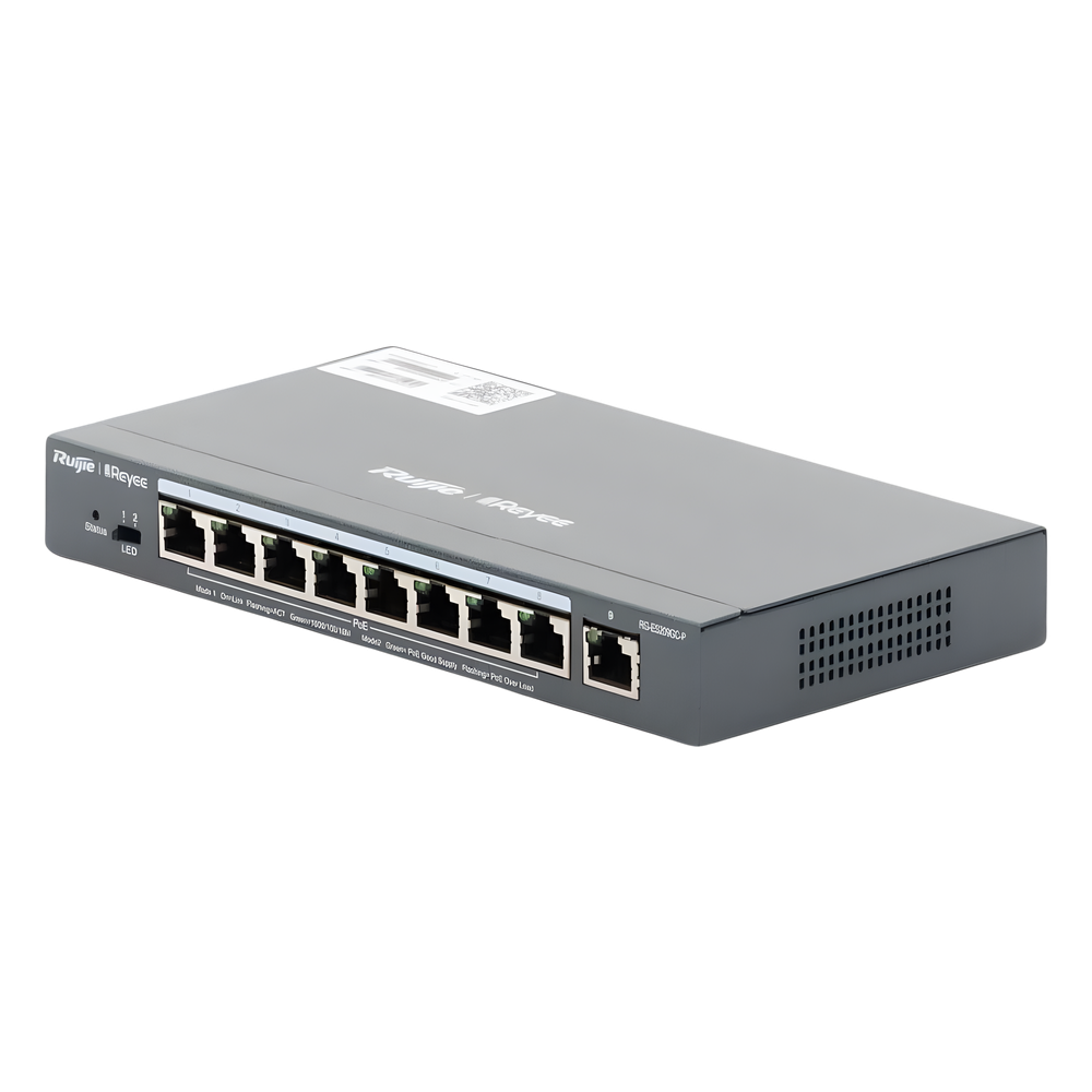 Switch PoE gigabit inteligente Ruijie RG-ES209GC-P 9 puertos