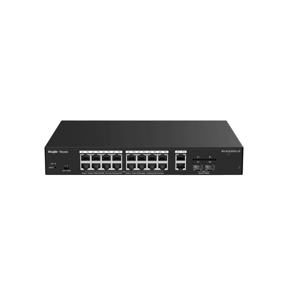 Switch L2 Administrable Ruijie RG-ES220GS-LP 20 puertos 1 GB