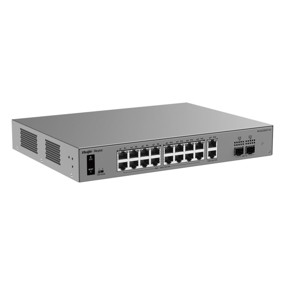 Switch Smart Cloud Managed PoE+ Capa 2 Ruijie RG-ES220GS-P-V2 250 W 20 puertos