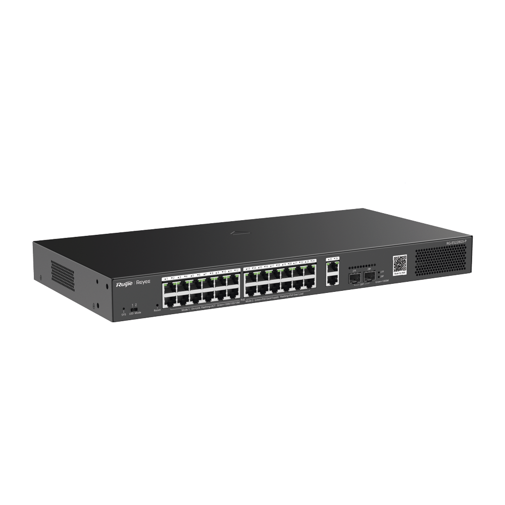 Switch Inteligente PoE Administrable en la Nube Ruijie RG-ES228GS-P 28 puertos