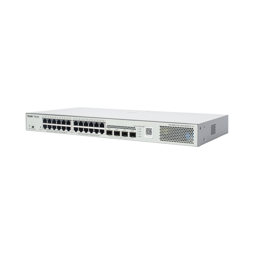 Switch PoE Gestionable en la Nube Ruijie RG-NBS3100-24GT4SFP-P-V2 28 puertos