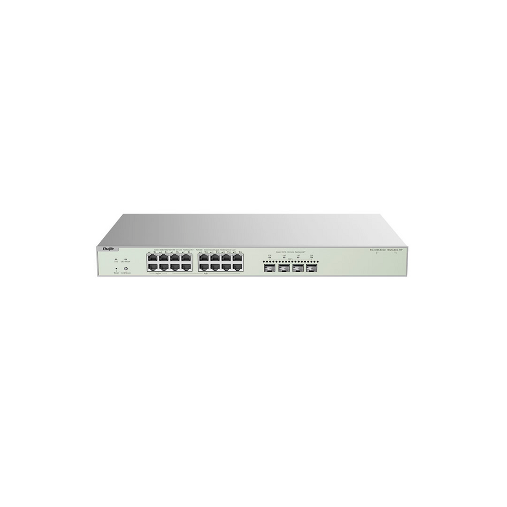 Switch Multi-Gigabit PoE 370W 802.3BT Capa 2 Ruijie RG-NBS3300-16MG4XS-HP 370 W
