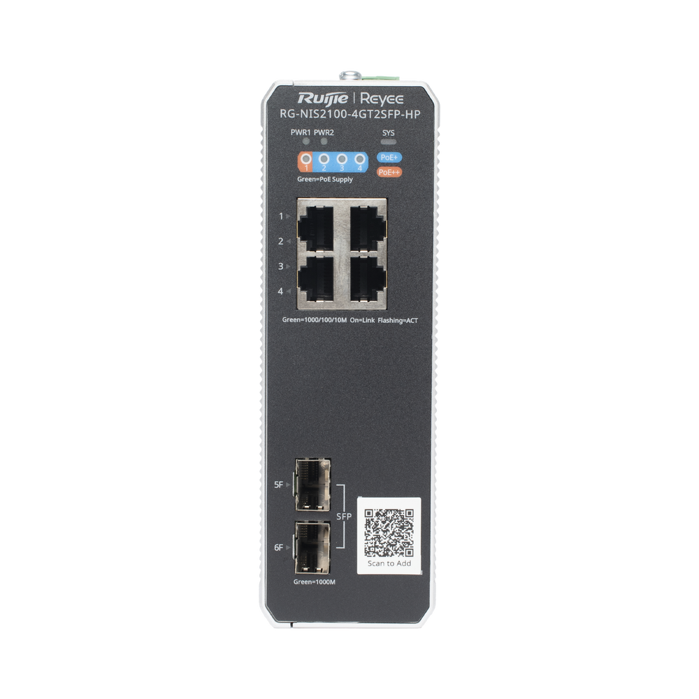 Switch Industrial PoE Ruijie RG-NIS2100-4GT2SFP-HP