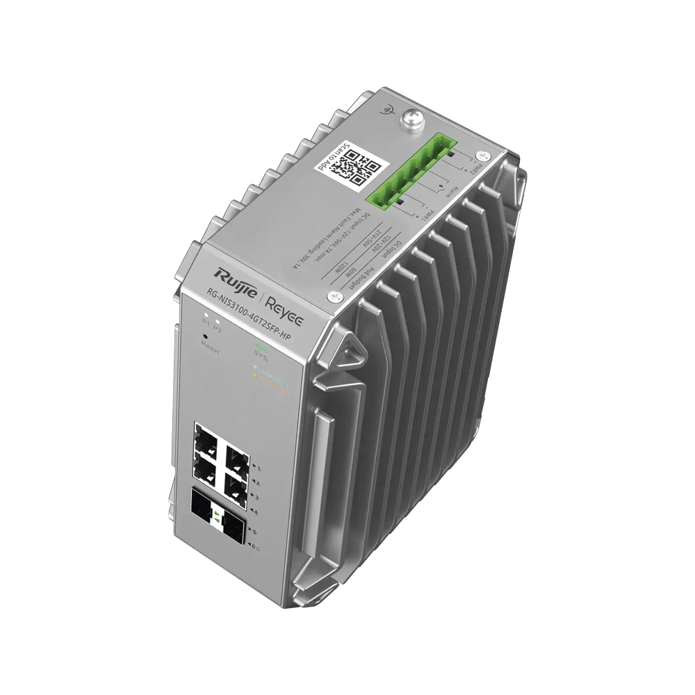 Switch de Verdadero Grado Industrial Especialmente Diseñado Ruijie RG-NIS3100-4GT2SFP-HP 6 puertos