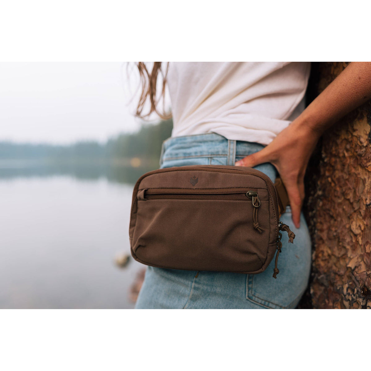 Riñonera Clever Supply Co. Sidekick Belt Bag (Beige) - vista lateral