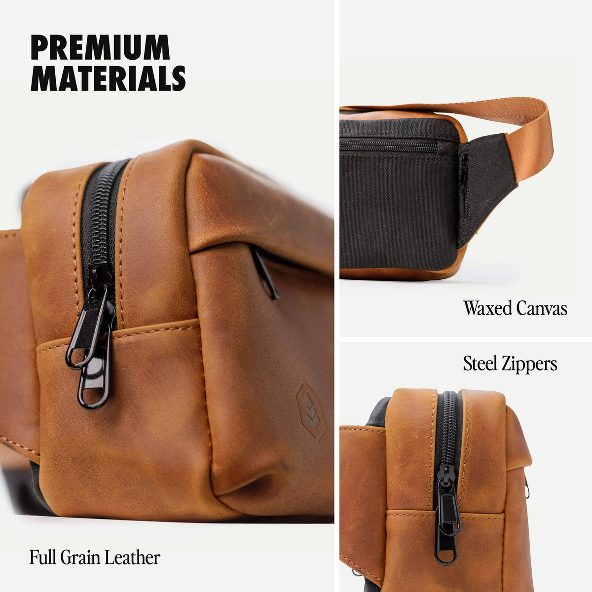 Riñonera Evergreen Cases Legacy Sling (Cognac Beige, 2L) - vista frontal
