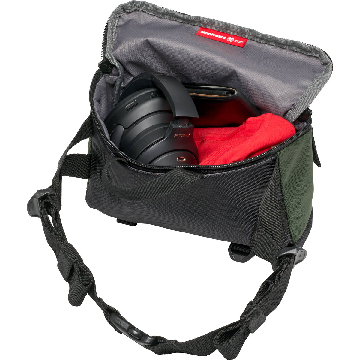 Riñonera Manfrotto 2L Street Waist Bag (Verde) - vista lateral