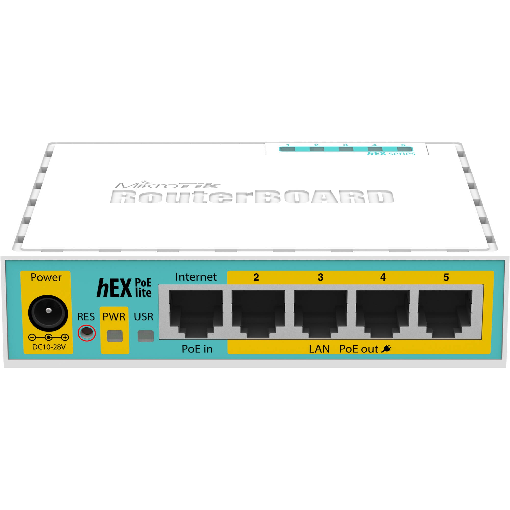 Router MikroTik hEX PoE lite 4-Port 100Mb Passive PoE Wired Router - vista principal