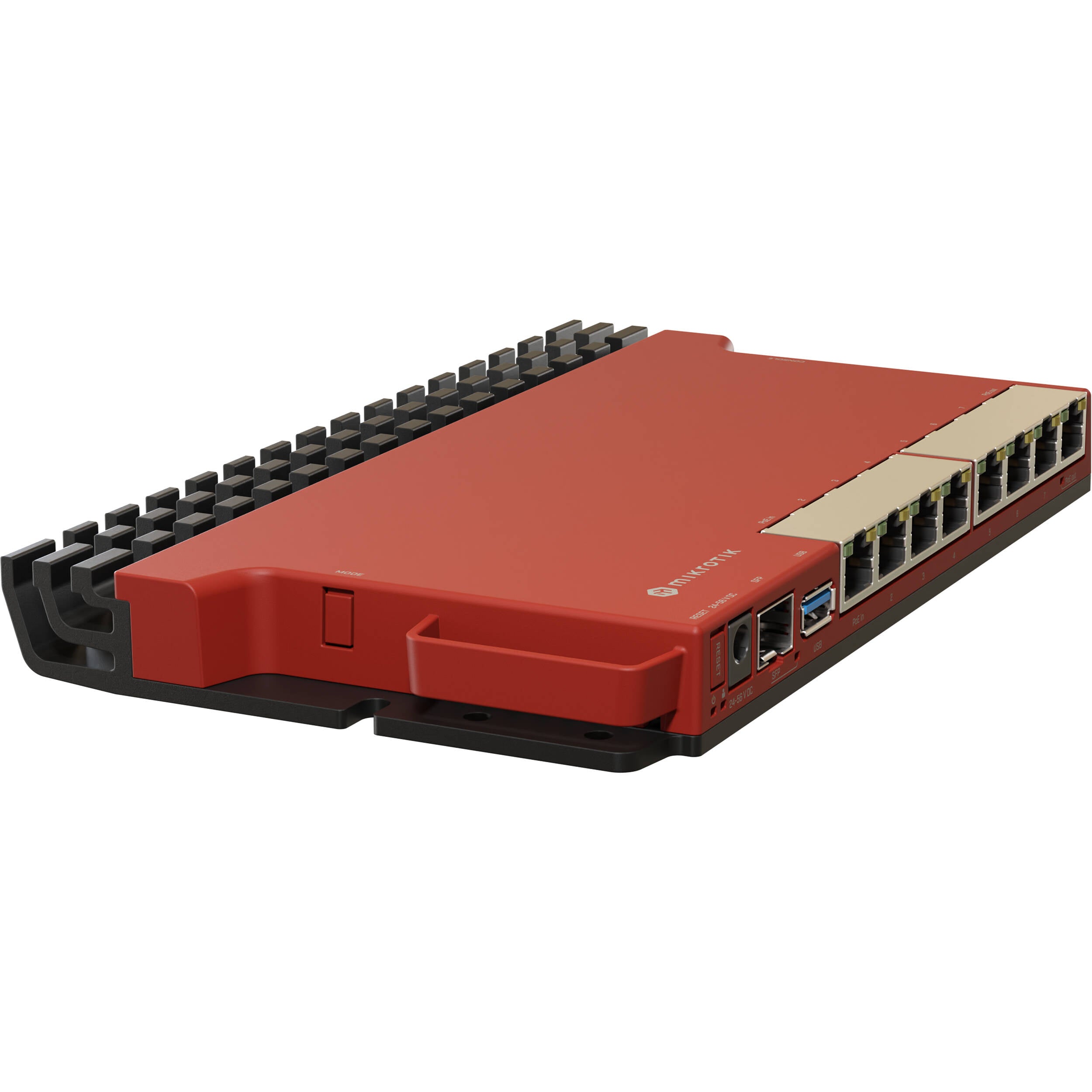 Router MikroTik L009UiGS-RM 8-Port Gigabit Passive PoE Compliant Managed Router - vista lateral