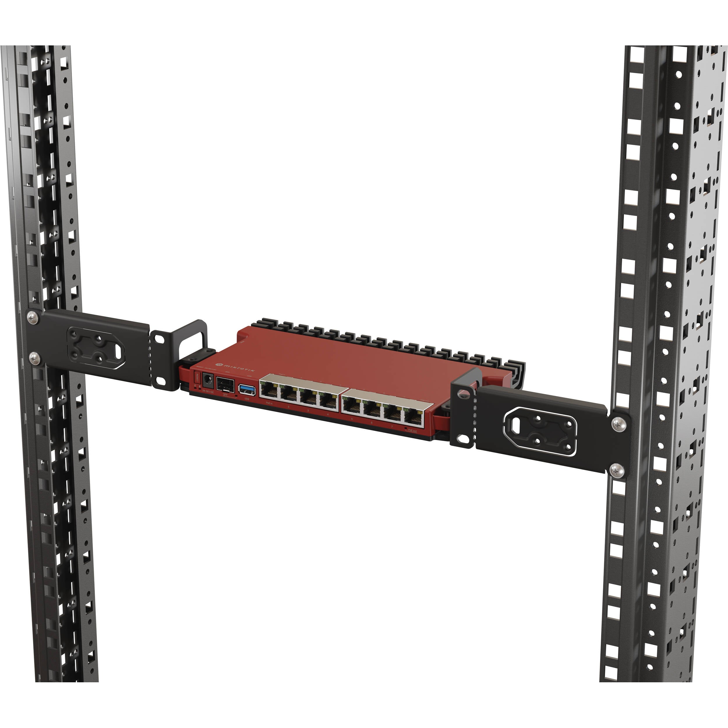 Router MikroTik L009UiGS-RM 8-Port Gigabit Passive PoE Compliant Managed Router - puertos y conexiones