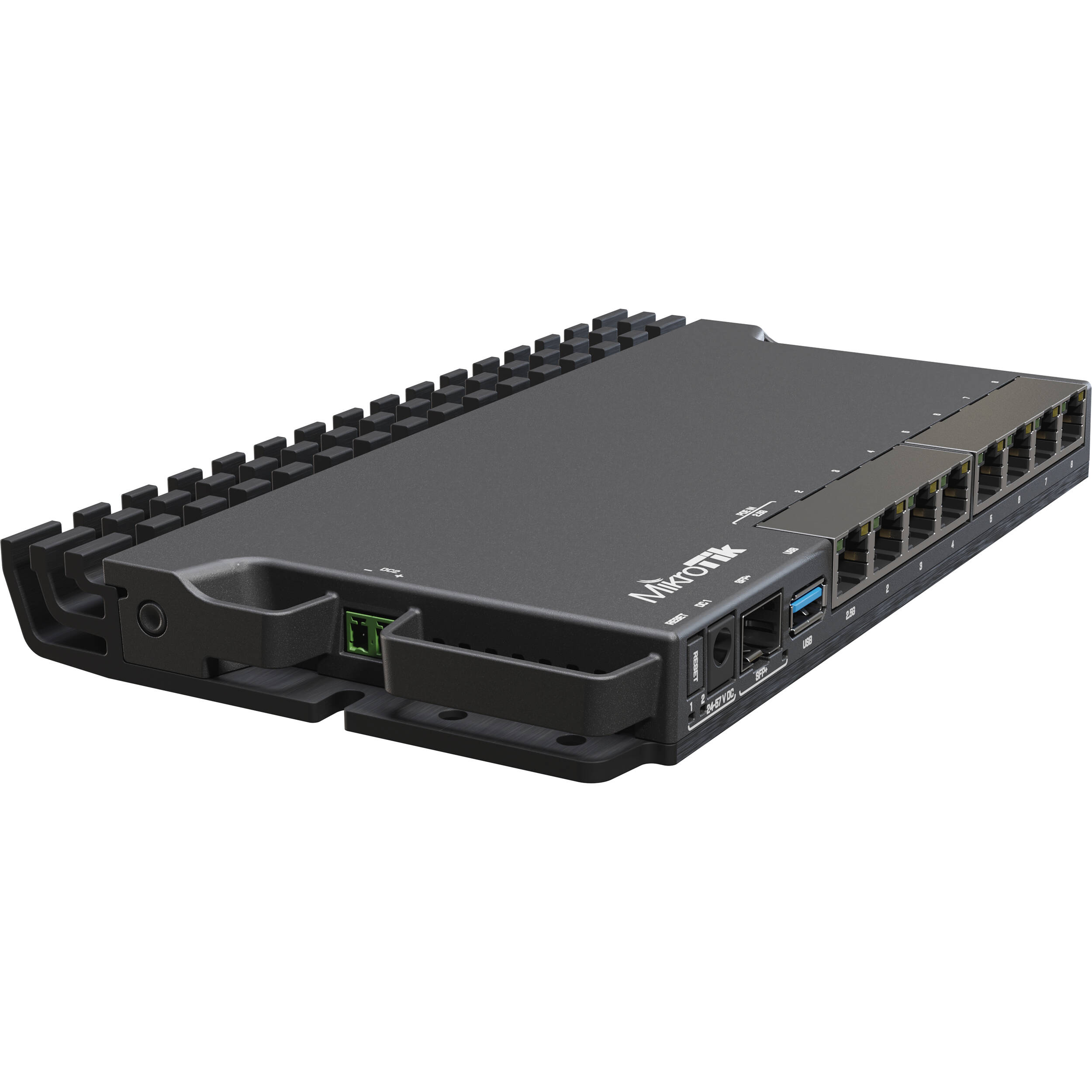 Router MikroTik RB5009UG+S+IN 8-Port Multi-Gig Heavy-Duty Home Lab Router - vista frontal