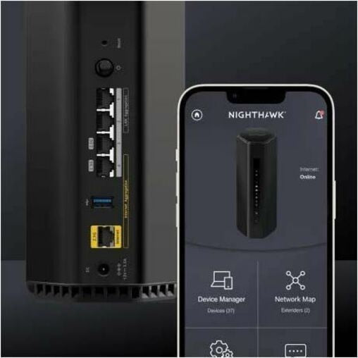 Router Netgear Nighthawk RS300 Wi-Fi 7 IEEE 802.11be Ethernet Wireless Router - vista 2