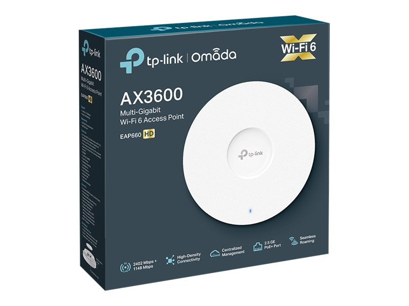Router TP-Link WiFi 6 AX3600 Wireless 2.5G Access Point (EAP660 HD) Omada SDN - vista 6