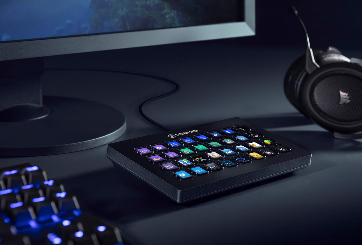 Stream Deck XL Elgato 32 Teclas LCD Personalizables - Controlador de Contenido Compatible Mac y PC - 10GAT9901