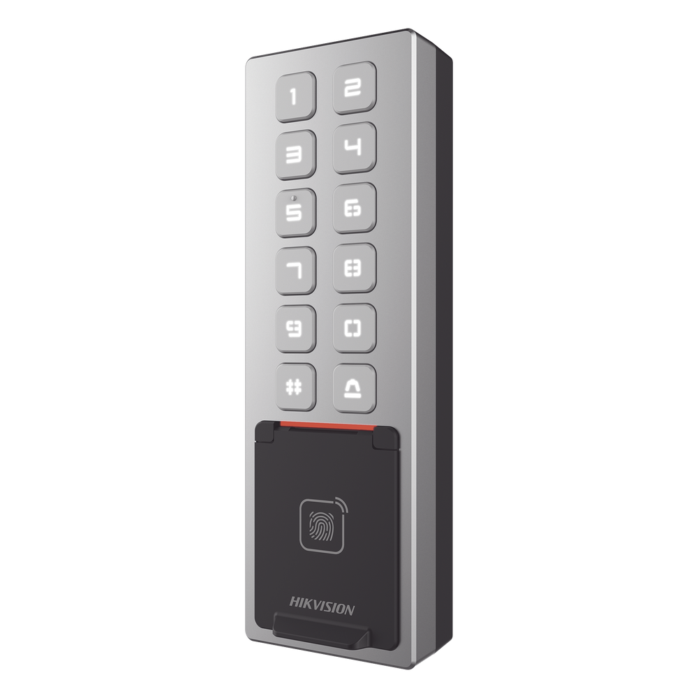 Control de Acceso Hikvision - Teclado Exterior WiFi Antivandálico IP65 & IK08 - Administrable en la Nube - DS-K1T805MBFW