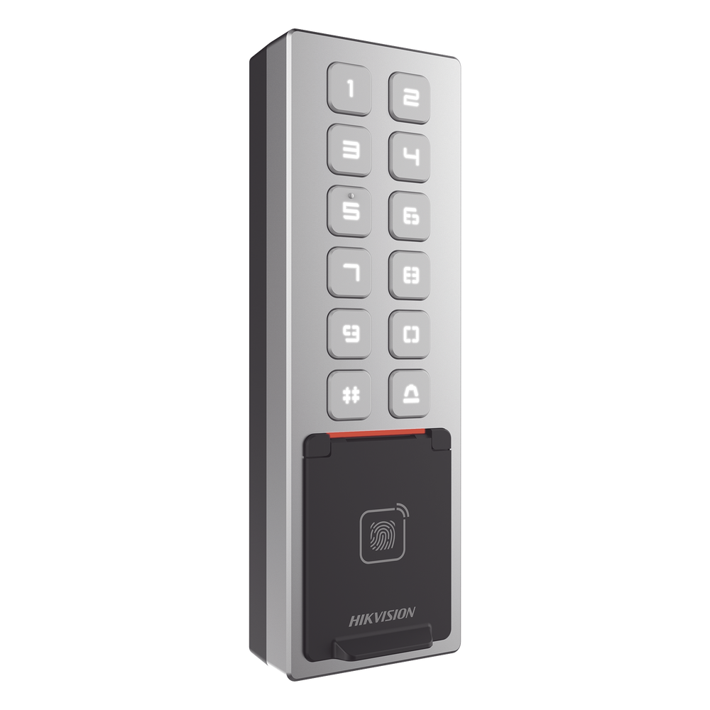 Control de Acceso Hikvision - Teclado Exterior WiFi Antivandálico IP65 & IK08 - Administrable en la Nube - DS-K1T805MBFW