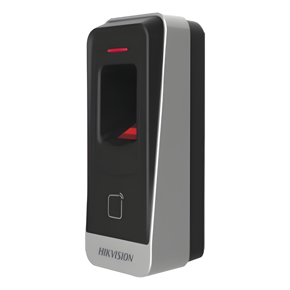 Control de Acceso Hikvision - Lector esclavo MIFARE IP65 - Huella Digital - Lector de Tarjetas de Mifare - RS-485 - DS-K