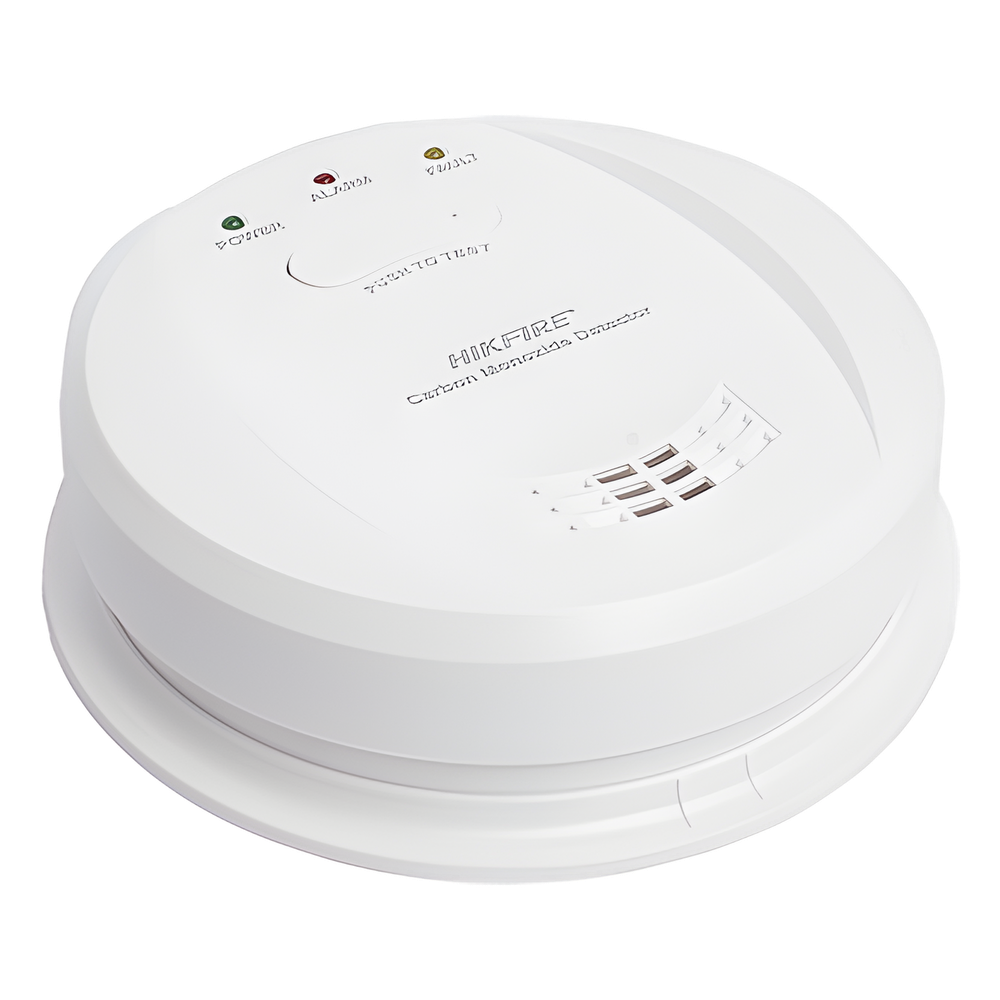 Detección de Incendio Hikvision - Detector de Monóxido de Carbono - Sensor Electroquímico Avanzado - Alarma Visual y Aud