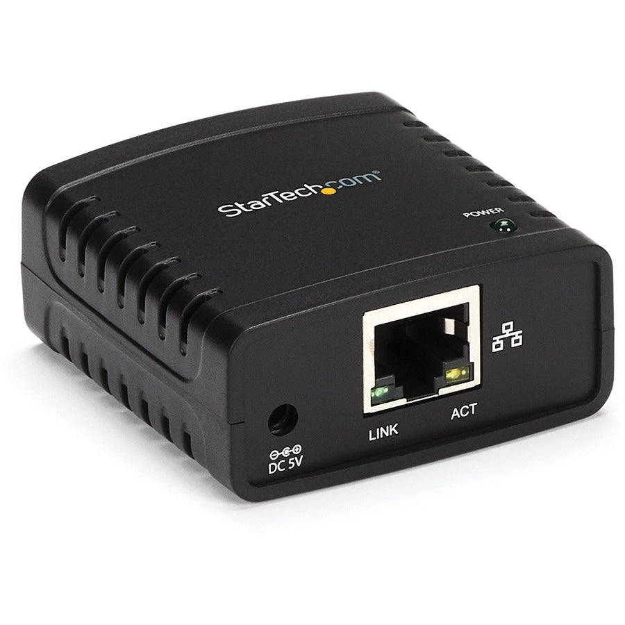 Servidor de Impresión StarTech.com StarTech 10/100Mbps Ethernet to USB 2.0 Network LPR Print Server - vista 1