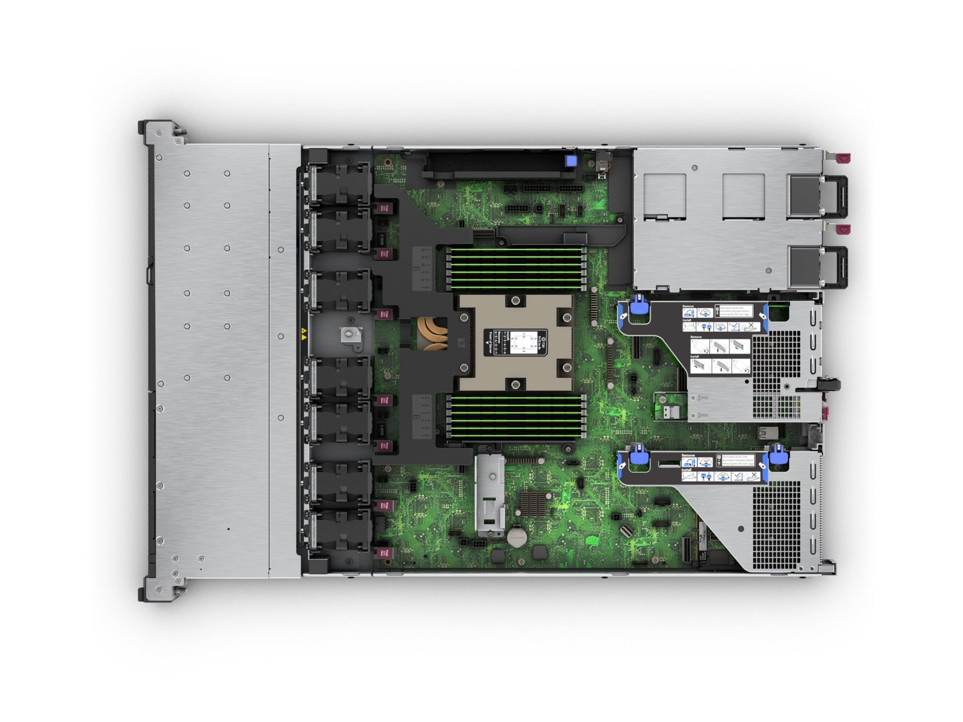 Servidor HPE ProLiant DL325 Gen11, AMD EPYC 9015 8 Núcleos, 64GB DDR5, SSD 2 x 480GB, Rack 1U - vista 2