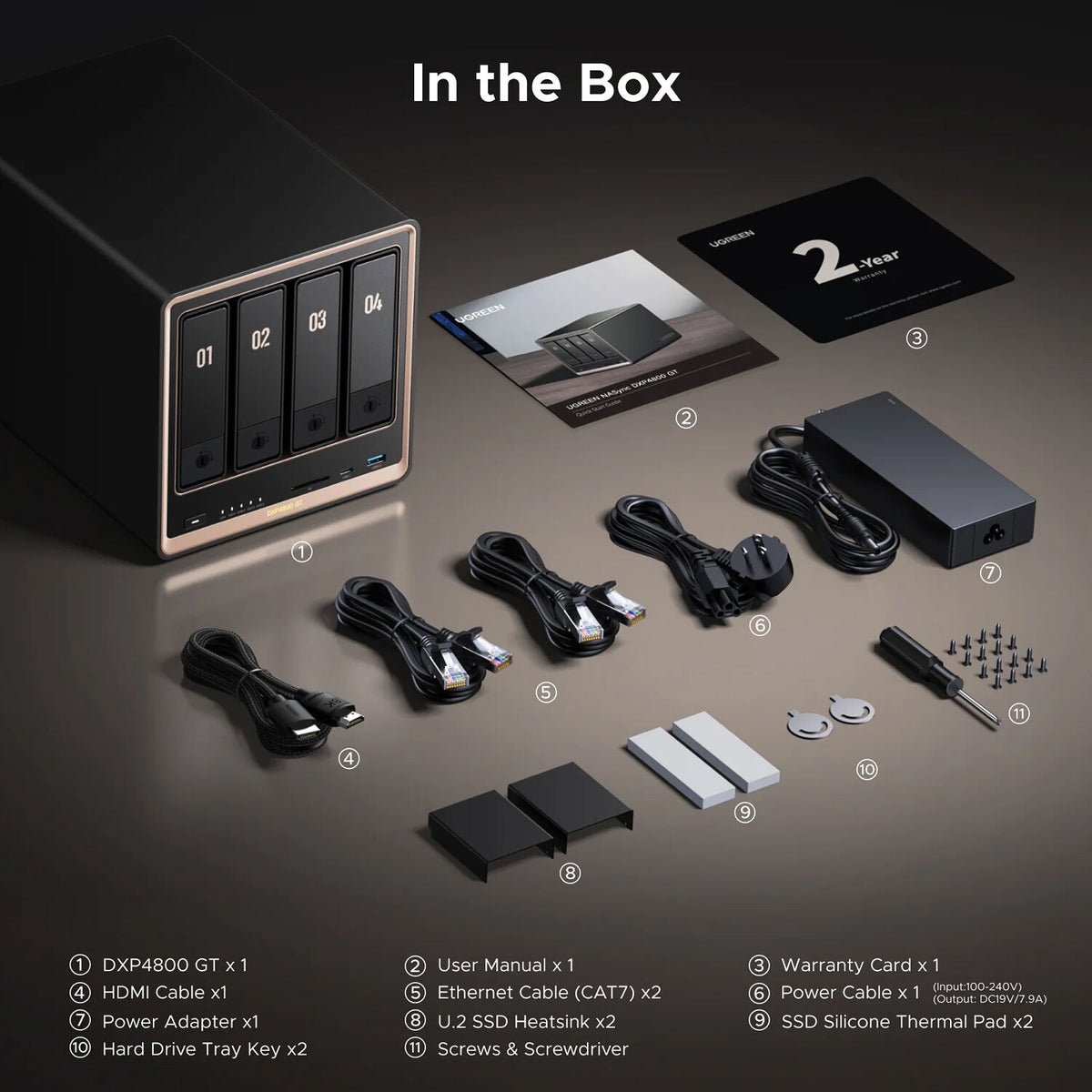 Servidor NAS UGreen DXP4800 GT - vista frontal