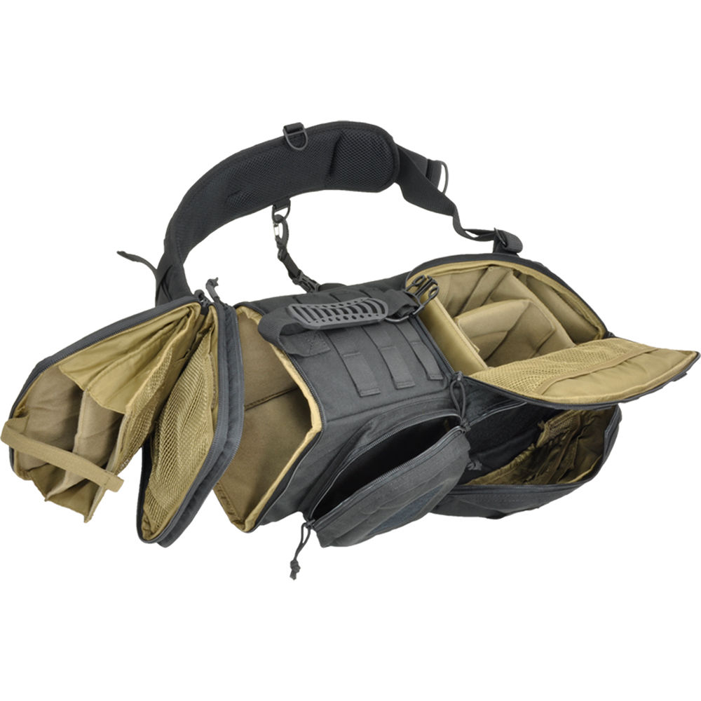 Sling Hazard 4 Photo-Recon Evac Series Tactical Optics -Pack (Negro) - puertos y conexiones