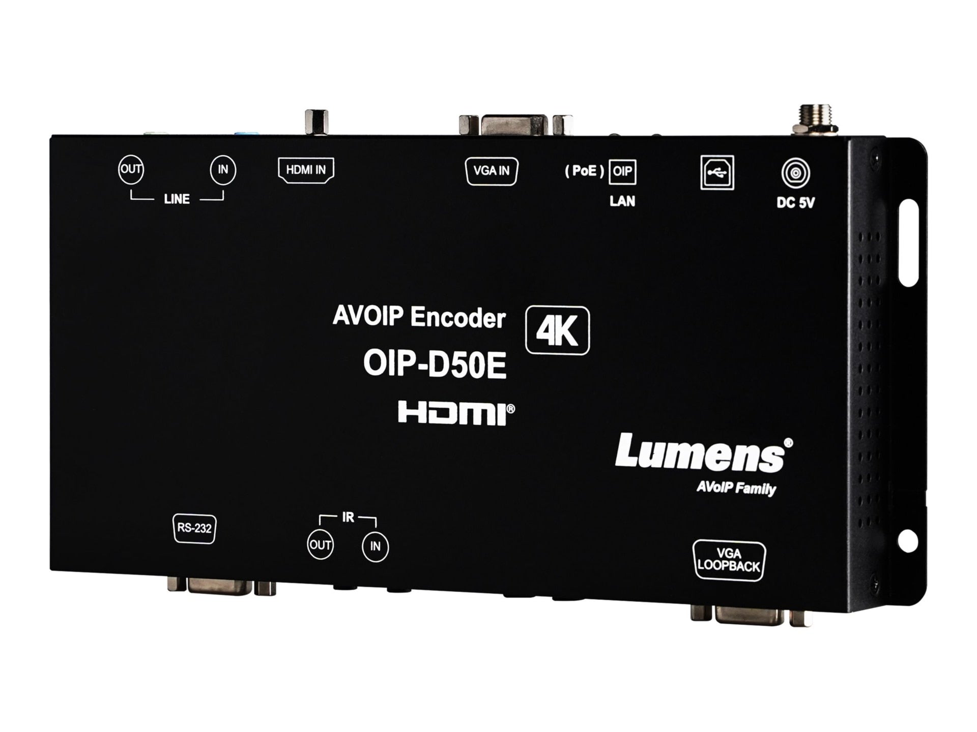 Sonido Profesional Lumens OIP-D50E audio/video over IP encoder - vista 2