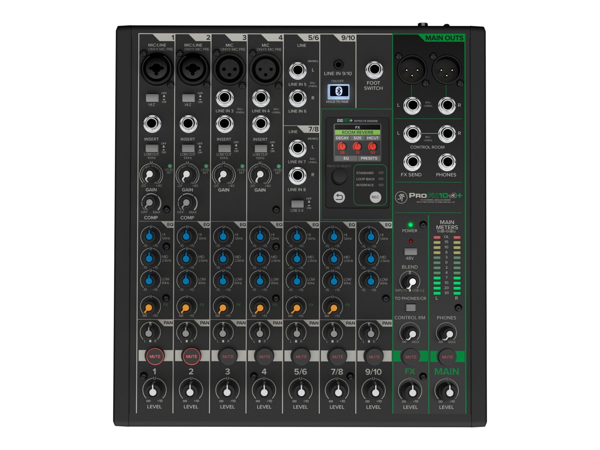Sonido Profesional Mackie ProFXv3+ Series ProFX10v3+ analog mixer - vista 3