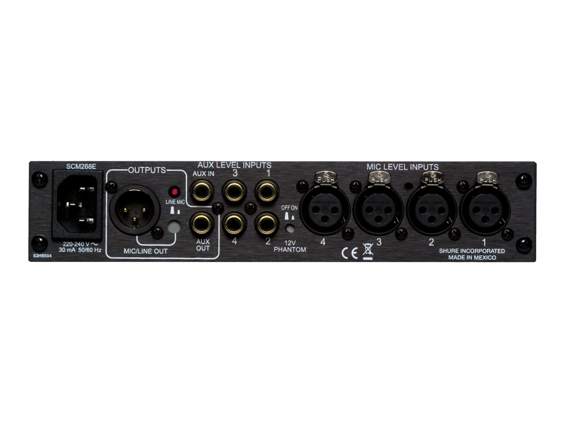 Sonido Profesional Shure SCM268 analog mixer - vista 2