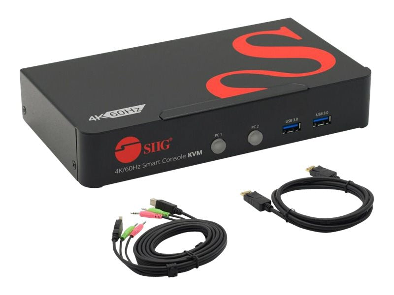 Sonido Profesional SIIG 2 Port DisplayPort 1.2 KVM Switch - vista 1