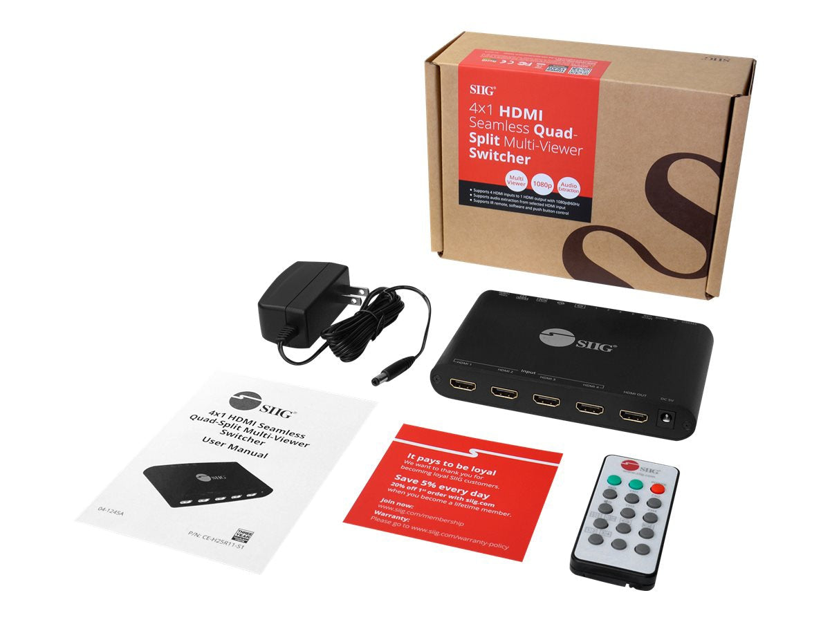 Sonido Profesional SIIG 4x1 HDMI Seamless Quad-Split Multi-Viewer - vista 5