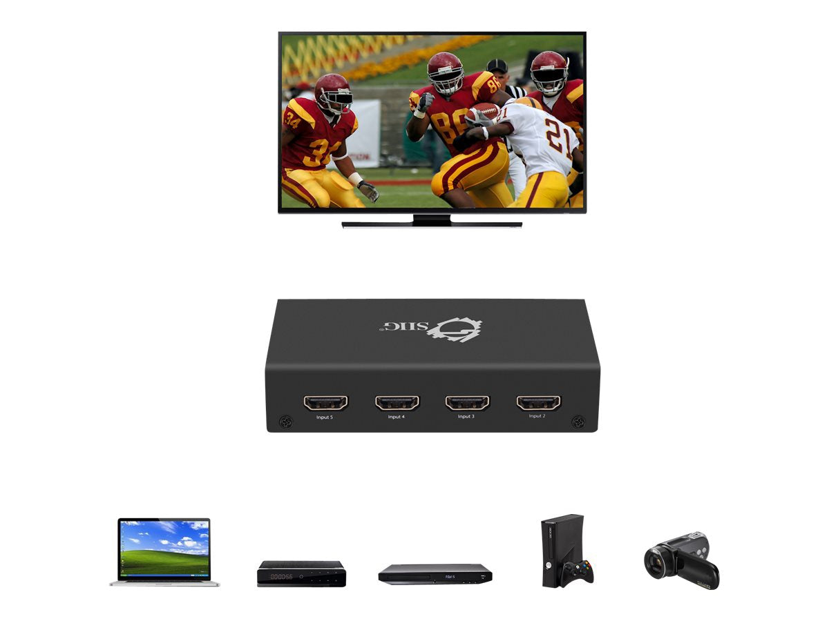 Sonido Profesional SIIG 5x1 HDMI Switch 4K - vista 7