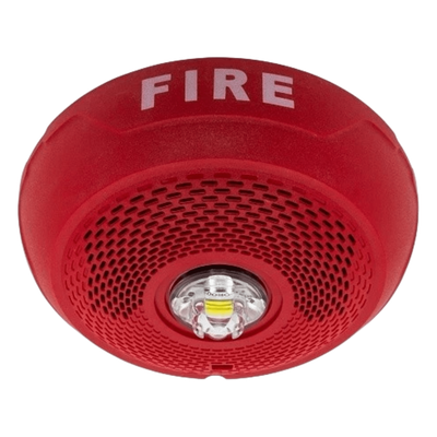 Bocina con Lámpara LED Estroboscópica System Sensor SPSCRLED 4 hilos Rojo
