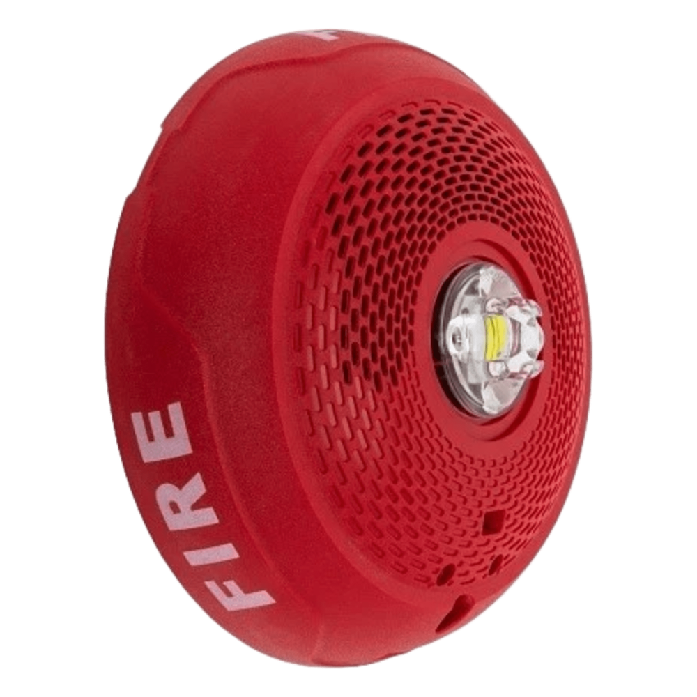 Bocina con Lámpara LED Estroboscópica System Sensor SPSCRLED 4 hilos Rojo