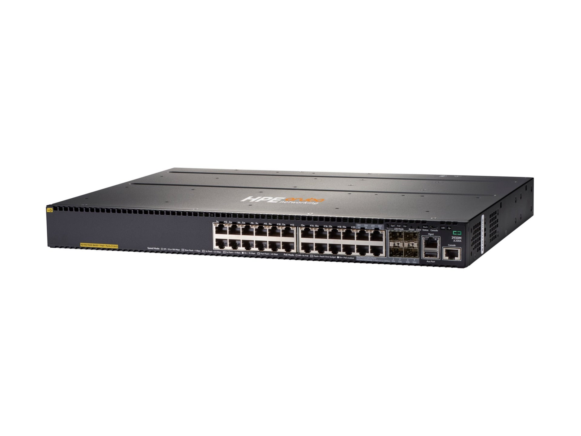 Switch de Red Aruba HPE Networking 2930M 24G POE+ 1-Slot - vista 1