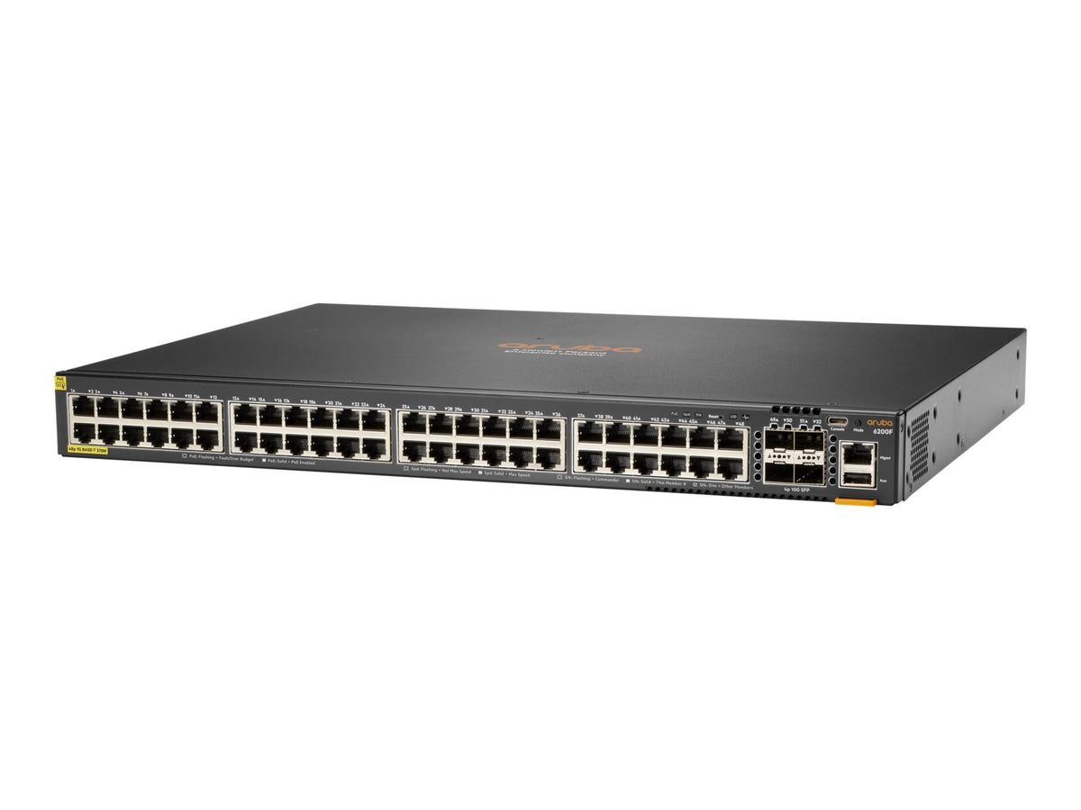 Switch de Red Aruba HPE Networking 6200F 48G Class4 PoE 4SFP+ 370W Switch - vista 1