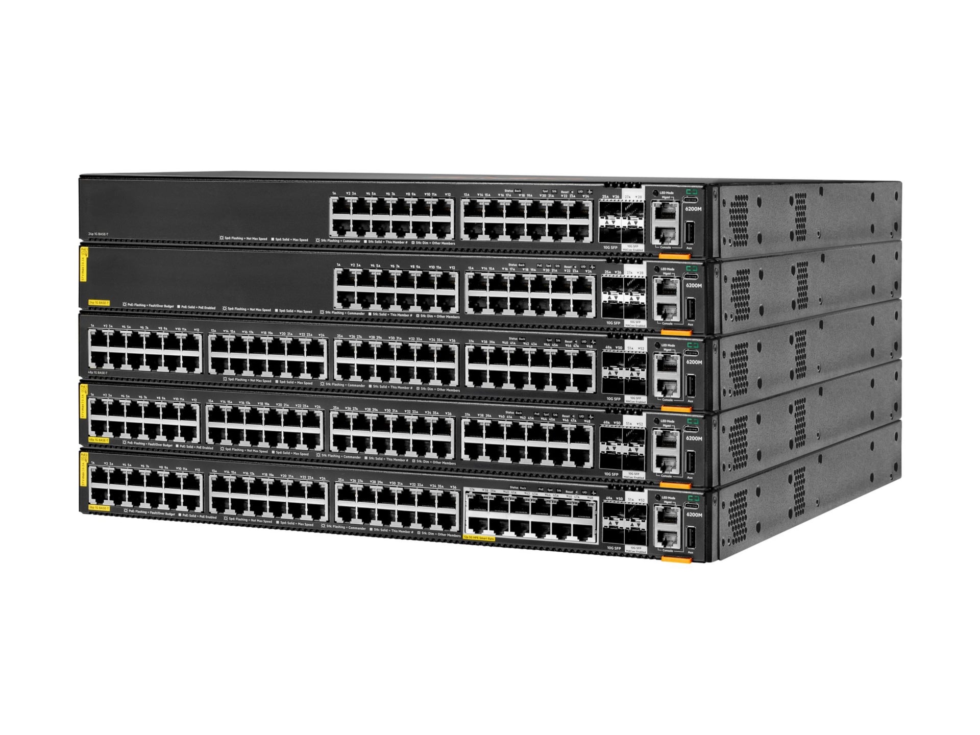 Switch de Red Aruba HPE Networking 6200M 36G 12SR5 Class6 PoE 4SFP+ Switch - vista 1