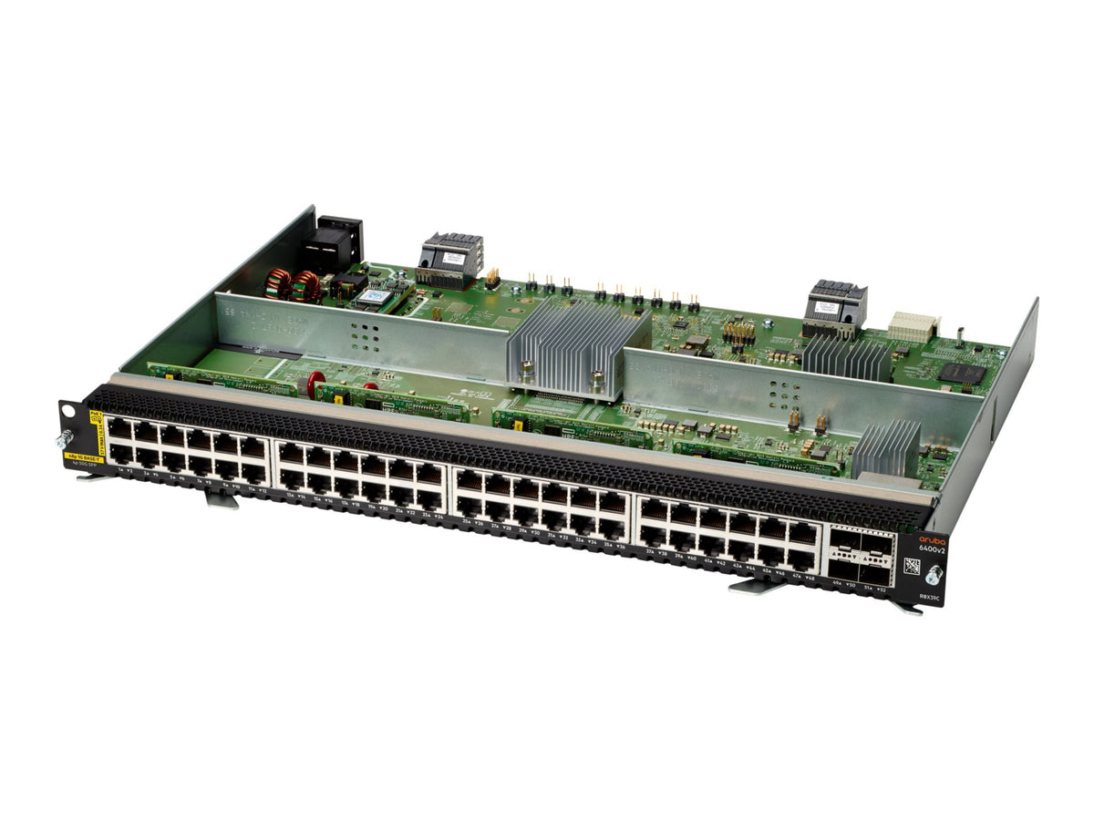 Switch de Red Aruba HPE Networking 6400 48-port 1GbE Class 4 PoE and 4-port SFP56 v2 Module - vista 1